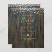 HAUSHALTSRUSTISCHE LICHTE LACE BRAUTPARTY INVITE F (Vorne/Hinten)