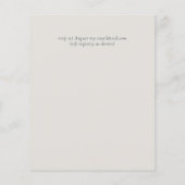 HAUSHALTSRusty Bronze Leaf Hochzeitseinladungen (Rückseite)