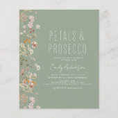 Haushaltssage Grüne Petalen & Prosecco Brautparty (Vorderseite)