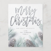 Haushaltsschnee Pine & Leaf Frohe Weihnachten (Vorderseite)