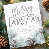 Haushaltsschnee Pine & Leaf Frohe Weihnachten