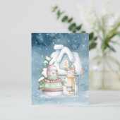 HAUSHALTSSCHneemänner im Schnee - Weihnachten im F (Stehend Vorderseite)