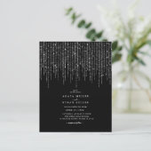 Haushaltsschwarz | Eleganter Glittering Wedding Fl (Stehend Vorderseite)