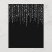 Haushaltsschwarz | Eleganter Glittering Wedding Fl (Rückseite)