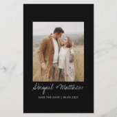 HaushaltsSchwarz-weiß Einfache Save the Date Einla Flyer (Vorne)