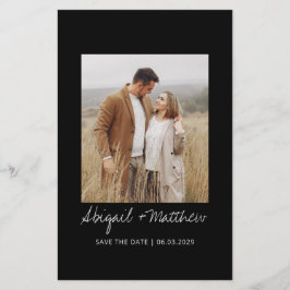 HaushaltsSchwarz-weiß Einfache Save the Date Einla Flyer