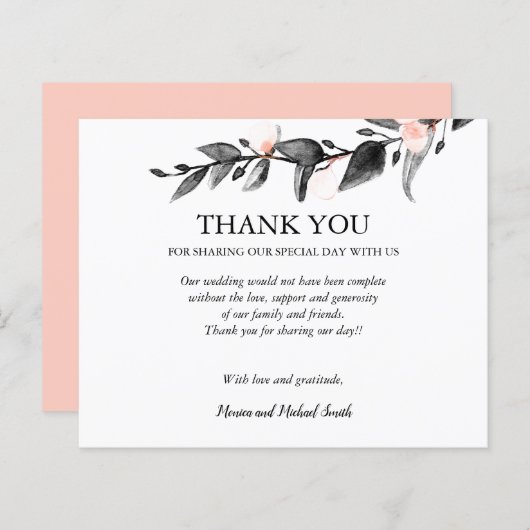 HAUSHALTSSCHWARZE PINK Bloom WEDEN DANKEN (Vorne/Hinten)