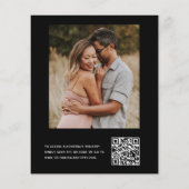 Haushaltsschwarzes Brautparty QR-Code Eucalyptus (Rückseite)