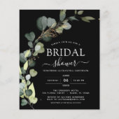 Haushaltsschwarzes Brautparty QR-Code Eucalyptus (Vorderseite)