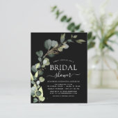 Haushaltsschwarzes Brautparty QR-Code Eucalyptus (Stehend Vorderseite)