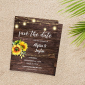 Haushaltssonnenblume, Holz und Licht Save the Date