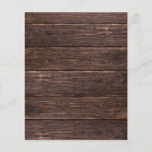 Haushaltssonnenblume, Holz und Licht Save the Date (Rückseite)