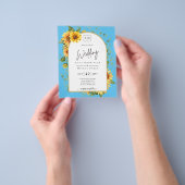 HAUSHALTSSonnenblumen Hochzeitsstipendium QR Code  Flyer (Gruppe)