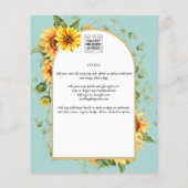 HAUSHALTSSonnenblumen Hochzeitsstipendium QR Code  Flyer (Hinten)