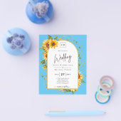 HAUSHALTSSonnenblumen Hochzeitsstipendium QR Code  Flyer (Einzeln)