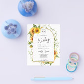 HAUSHALTSSonnenblumen Hochzeitsstipendium QR Code Flyer (Einzeln)