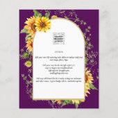 HAUSHALTSSonnenblumen Hochzeitsstipendium QR Code  Flyer (Hinten)