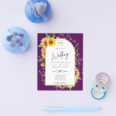 HAUSHALTSSonnenblumen Hochzeitsstipendium QR Code  Flyer (Einzeln)