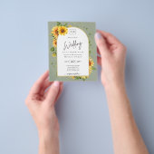 HAUSHALTSSonnenblumen Hochzeitsstipendium QR Code Flyer (Gruppe)