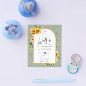 HAUSHALTSSonnenblumen Hochzeitsstipendium QR Code Flyer (Einzeln)