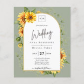 HAUSHALTSSonnenblumen Hochzeitsstipendium QR Code  Flyer (Vorne)