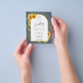 HAUSHALTSSonnenblumen Hochzeitsstipendium QR Code  Flyer (Gruppe)