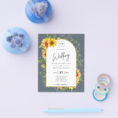 HAUSHALTSSonnenblumen Hochzeitsstipendium QR Code  Flyer (Einzeln)