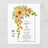 HAUSHALTSSonnenblumen - QR-Hochzeit im Herbst (Vorderseite)