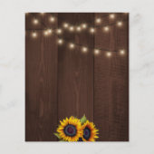 Haushaltssonnenblumen rustikales Holz gerettet Dat Flyer (Hinten)