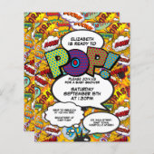 Haushaltsspass Bereit zum Pop Kinderdusche Einladu (Vorne/Hinten)