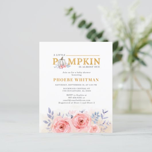 Haushaltsspulkkindusche Wasserfarbe Rosa Rosen (Stehend Vorderseite)