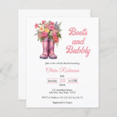 Haushaltsstiefel und bubbly Pink Brautparty laden (Vorne/Hinten)