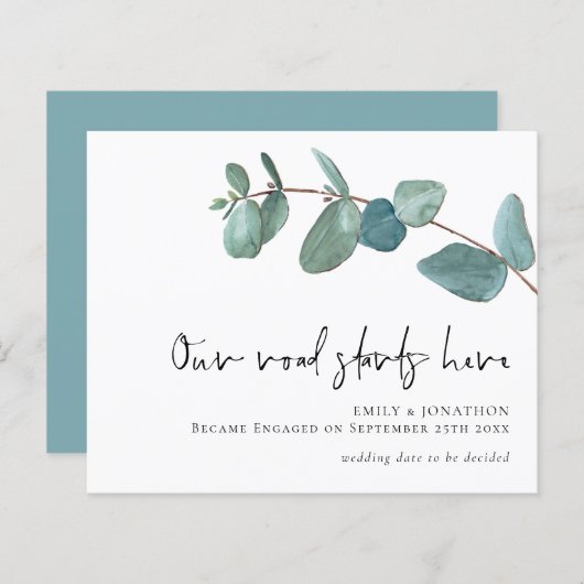 Haushaltsstraße beginnt hier Eukalyptus-Verlobung (Vorne/Hinten)