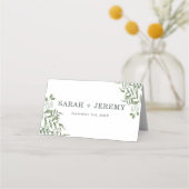 Haushaltssukkulente Eukalyptus-Blätter Hochzeiten Platzkarte (Rückseite)