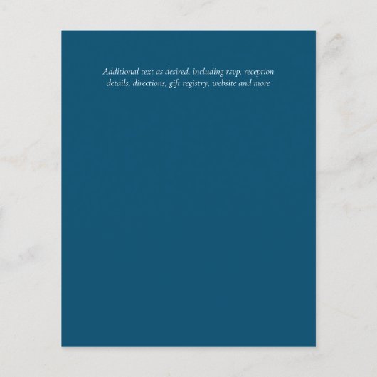 HAUSHALTSSummer Blume Hochzeitseinladungen (Rückseite)