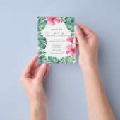 Haushaltssüß 16 Aquarellfarben Rosa Blütentropisch Flyer (Gruppe)