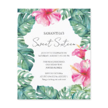 Haushaltssüß 16 Aquarellfarben Rosa Blütentropisch