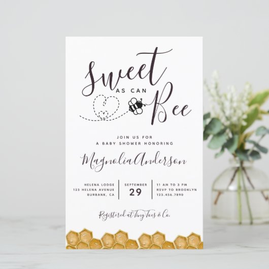 Haushaltssüß wie kann ich Baby Dusche Einladung (Stehend Vorderseite)