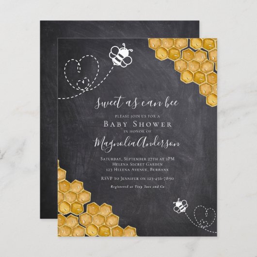 Haushaltssüß wie kann ich Baby Dusche Einladung (Vorne/Hinten)