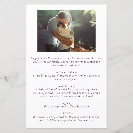 Haushaltssüß wie kann ich Baby Dusche Einladung (Rückseite)