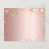 Haushaltssüße 16 Rose Gold Glitzer Save the Date (Rückseite)