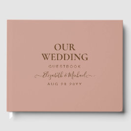 HAUSHALTSTERRACOtta Monochrome Hochzeit Gästebuch