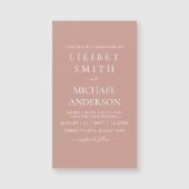 HAUSHALTSTERRACOtta Monochrome Hochzeit Magnetkarte (Vorderseite)