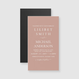 HAUSHALTSTERRACOtta Monochrome Hochzeit Magnetkarte