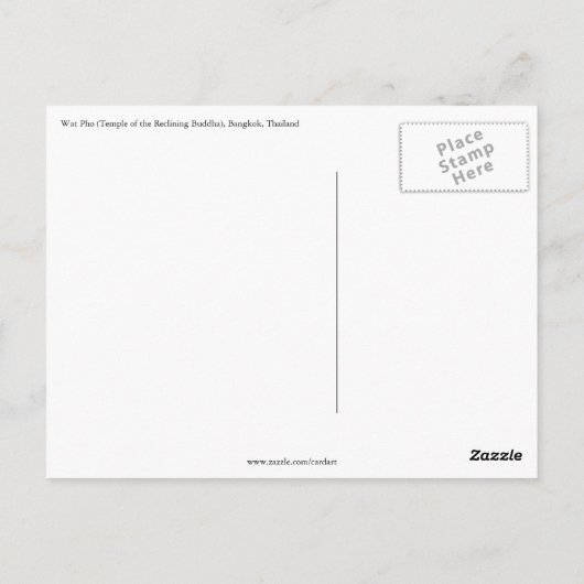 Haushaltsthailand Postkarte (Rückseite)