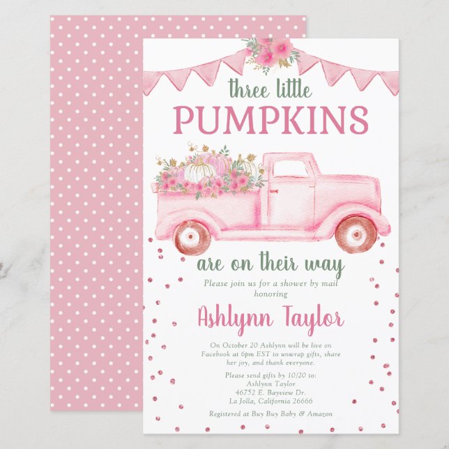 Haushaltstriplets Pink Little Pumpkin by Mail Dusc (Vorne/Hinten)