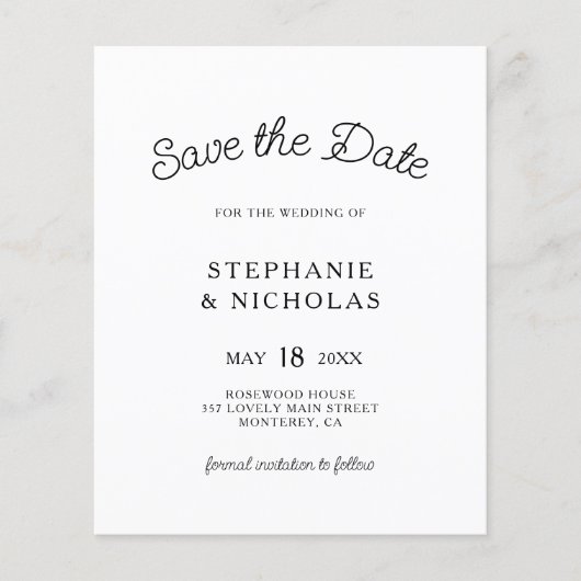 HaushaltstypoScript QR-Code Save the Date Flyer (Vorne)