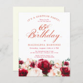 HAUSHALTSÜBERRASCHENDES PARTY 65. Geburtstag Rosa  (Vorne/Hinten)