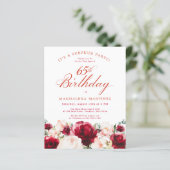 HAUSHALTSÜBERRASCHENDES PARTY 65. Geburtstag Rosa  (Stehend Vorderseite)