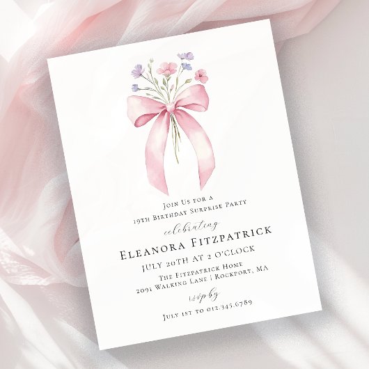 HAUSHALTSÜBERRASCHUNG 19. Geburtstag Rosa Mütze la